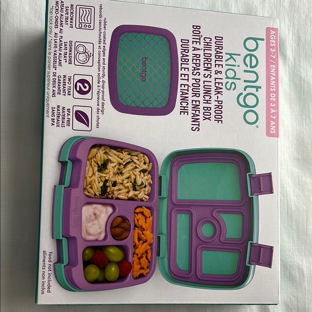Kids Lunch Box - Purple and Teal
